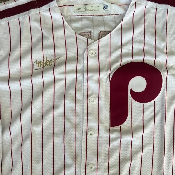 Bryce Harper Jersey NEW Mens Large White Pinstripe Philadelphia Phillies - Picture 3 of 8